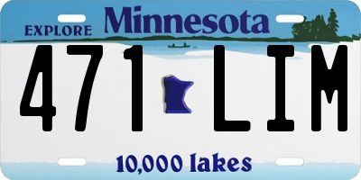MN license plate 471LIM