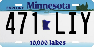 MN license plate 471LIY