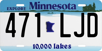 MN license plate 471LJD