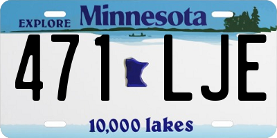MN license plate 471LJE