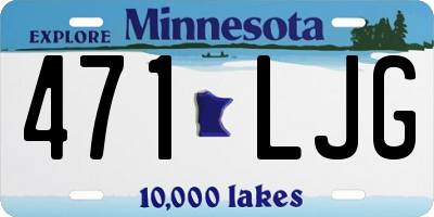 MN license plate 471LJG