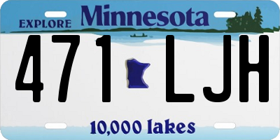 MN license plate 471LJH