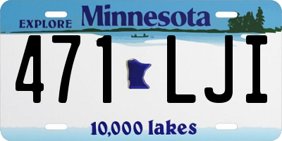 MN license plate 471LJI