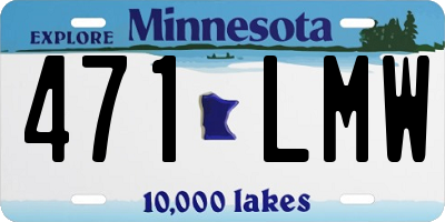 MN license plate 471LMW