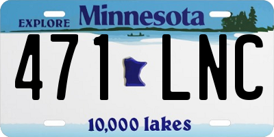MN license plate 471LNC