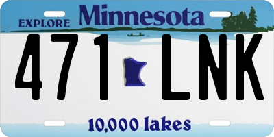 MN license plate 471LNK