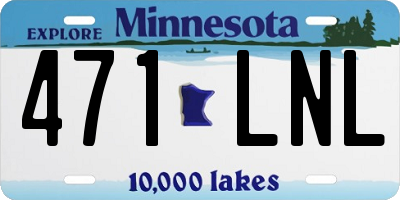 MN license plate 471LNL