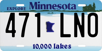 MN license plate 471LNO