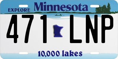 MN license plate 471LNP
