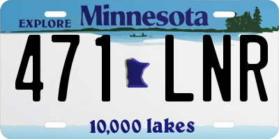 MN license plate 471LNR