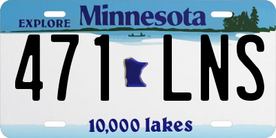 MN license plate 471LNS