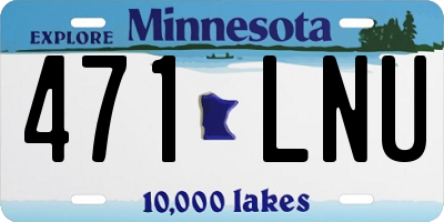 MN license plate 471LNU