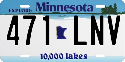 MN license plate 471LNV