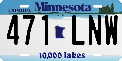 MN license plate 471LNW