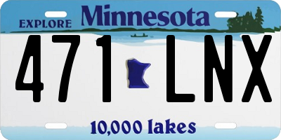 MN license plate 471LNX