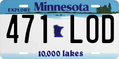 MN license plate 471LOD