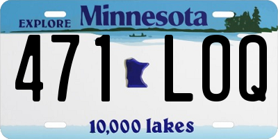 MN license plate 471LOQ