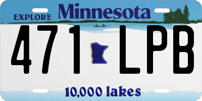 MN license plate 471LPB