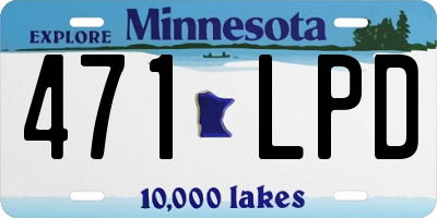 MN license plate 471LPD