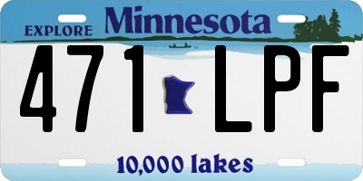 MN license plate 471LPF