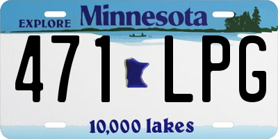 MN license plate 471LPG