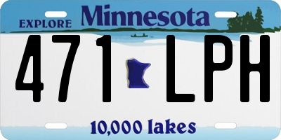 MN license plate 471LPH