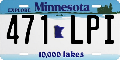 MN license plate 471LPI