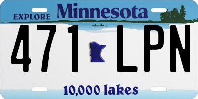MN license plate 471LPN