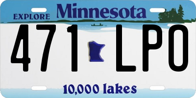 MN license plate 471LPO