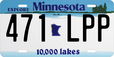 MN license plate 471LPP