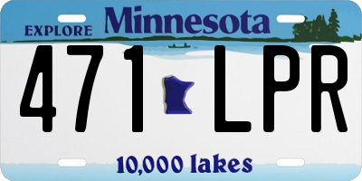 MN license plate 471LPR