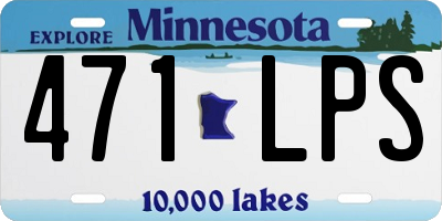 MN license plate 471LPS