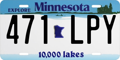 MN license plate 471LPY