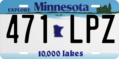 MN license plate 471LPZ