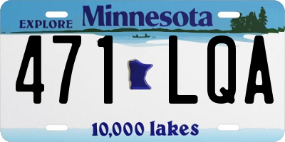 MN license plate 471LQA