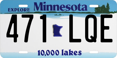 MN license plate 471LQE