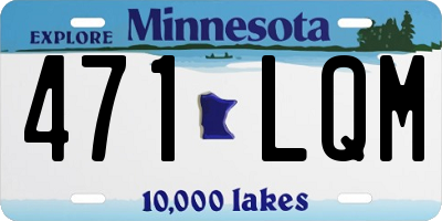 MN license plate 471LQM