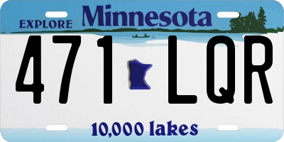 MN license plate 471LQR
