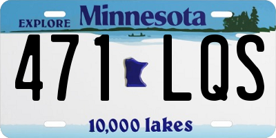MN license plate 471LQS