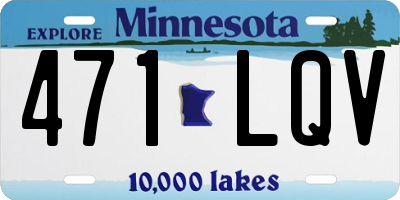 MN license plate 471LQV