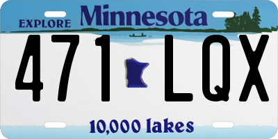 MN license plate 471LQX