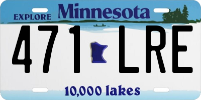 MN license plate 471LRE
