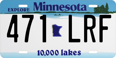 MN license plate 471LRF