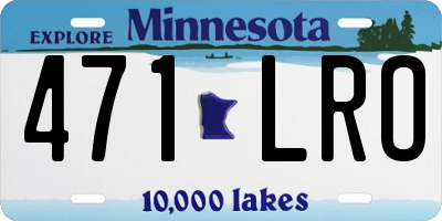 MN license plate 471LRO