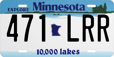 MN license plate 471LRR