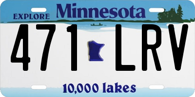 MN license plate 471LRV