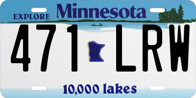 MN license plate 471LRW