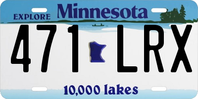 MN license plate 471LRX