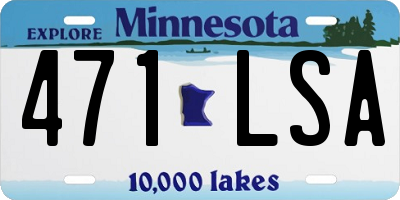 MN license plate 471LSA