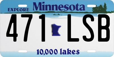 MN license plate 471LSB